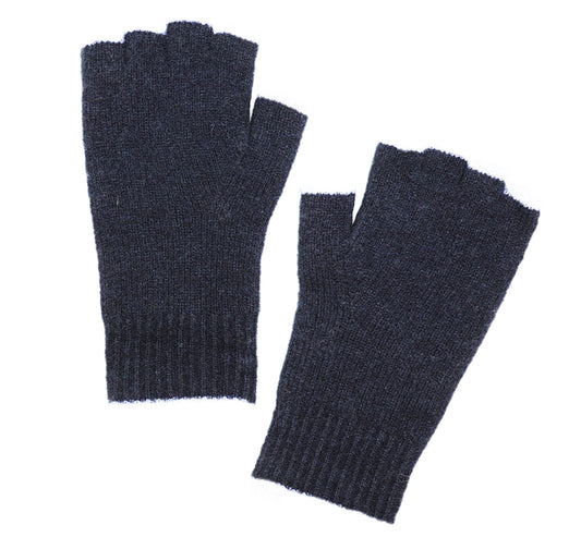 Men’s Navy Wool Fingerless Gloves