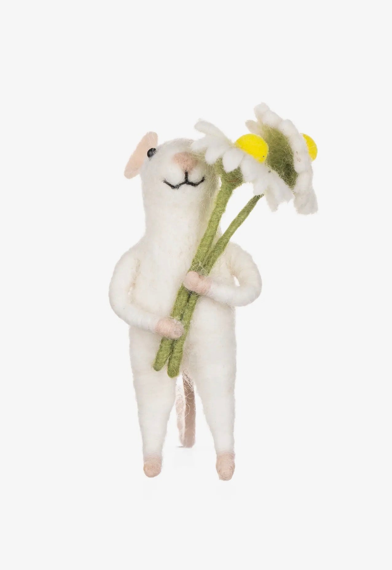 Flower holding Felt Mouse