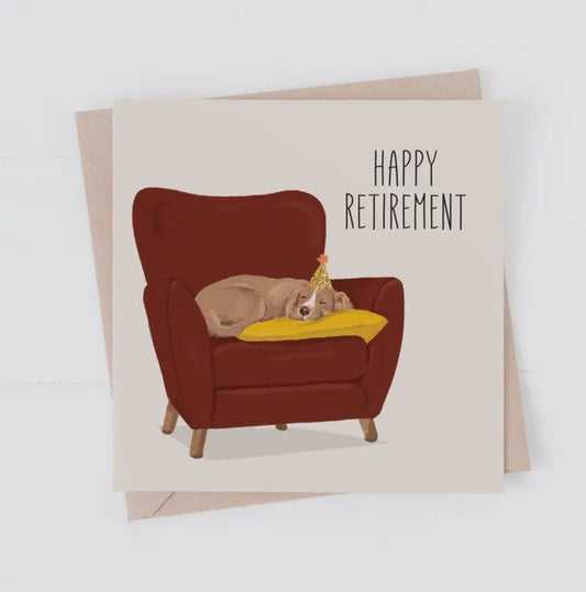 Happy Retirement - Dog Sleeping Card