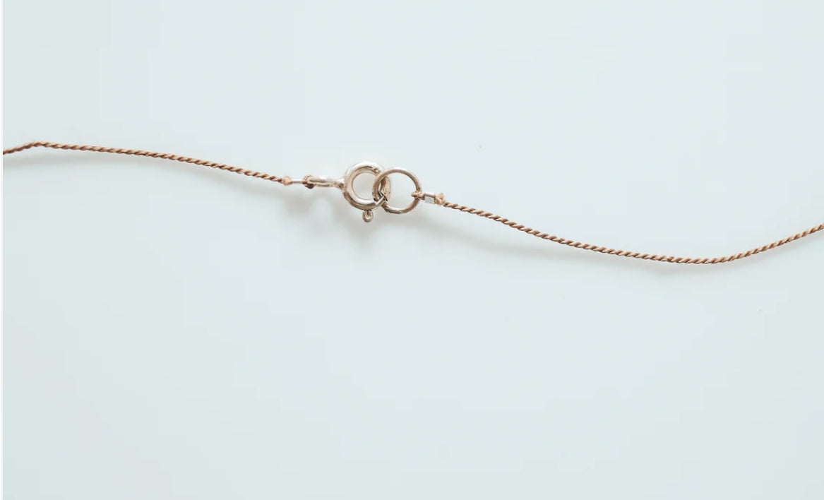 Pink Opal Stone Silk Cord Necklace