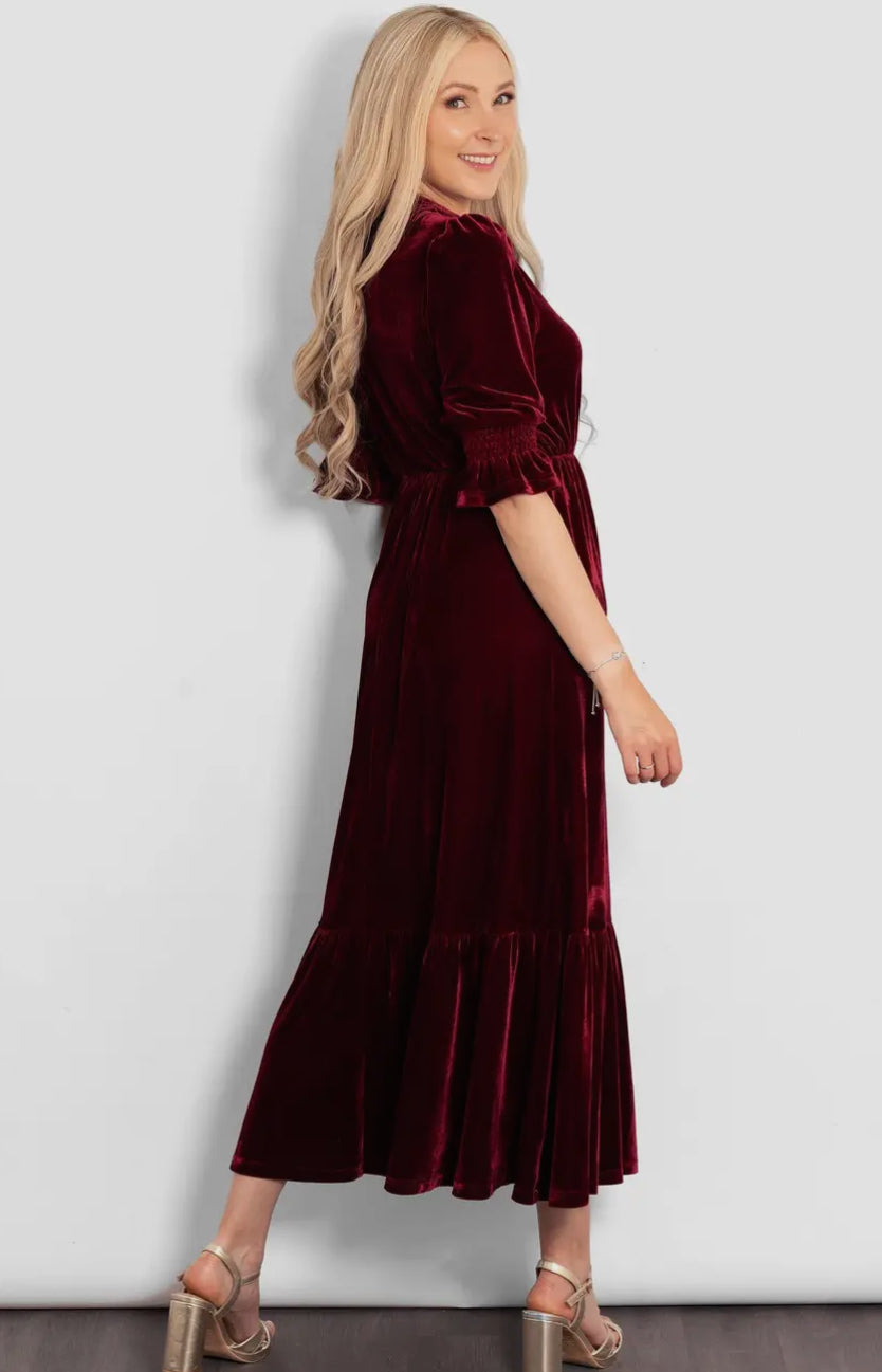 Velvet Midi Dress - Pandora