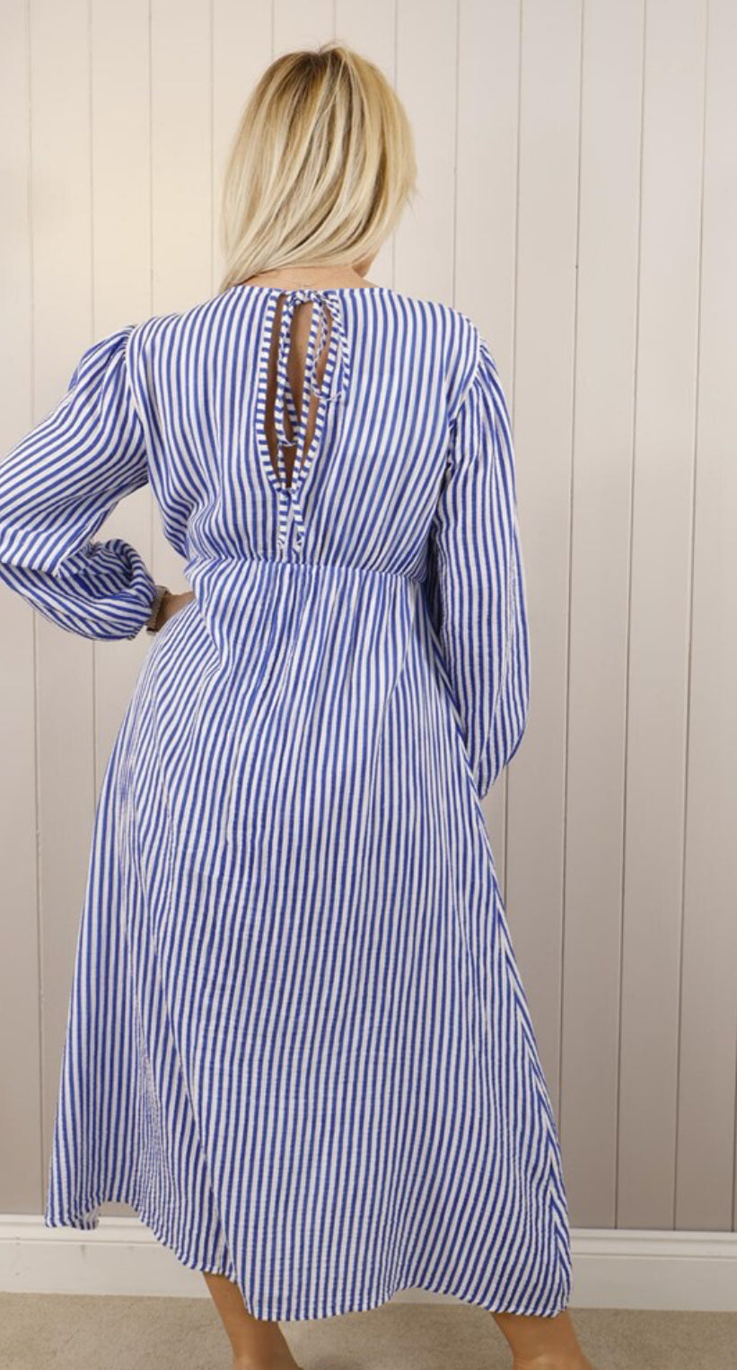 Trinny Long Sleeve Stripped Dress