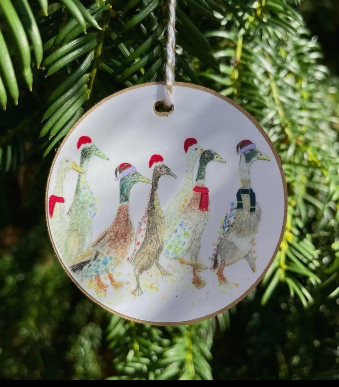 Wooden Tree Decoration - eco painted