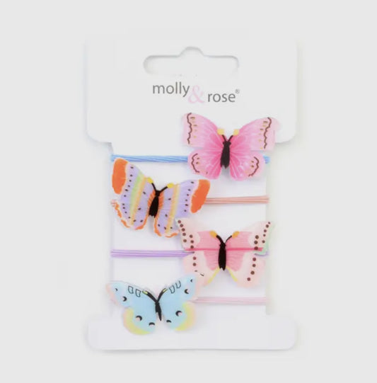 Molly & Rose Butterfly Hair Band - set of 4