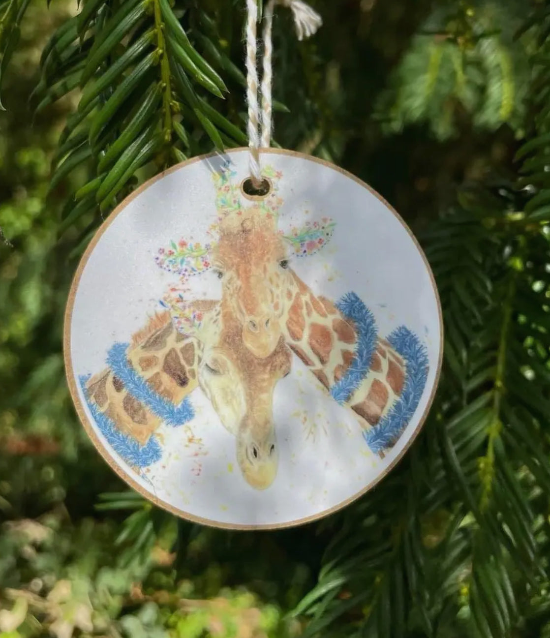 Wooden Tree Decoration - eco painted