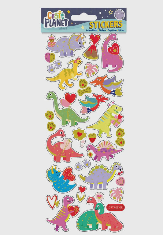 Dinosaur love stickers