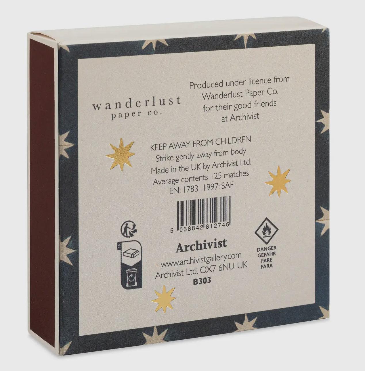 Decorative Long Matches - Square gift box