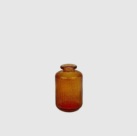 Amber Glass Mini Vase or Diffuser Jar