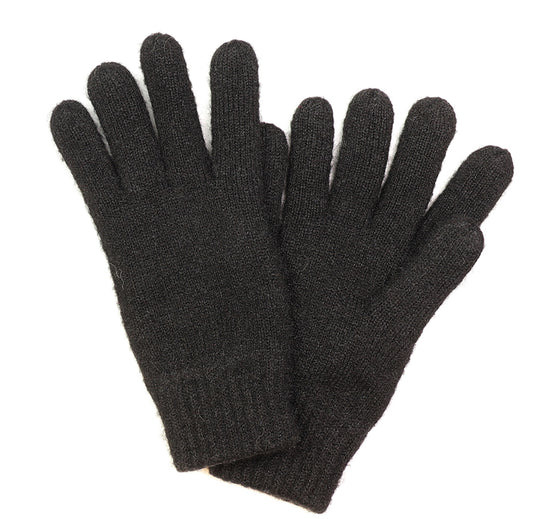 Mens Alpaca Wool Blend Classic Black Gloves