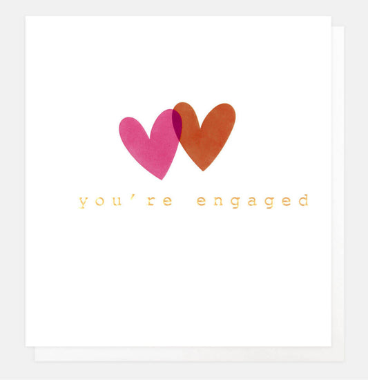 You’re Engaged - Two Love Hearts Engagement Card