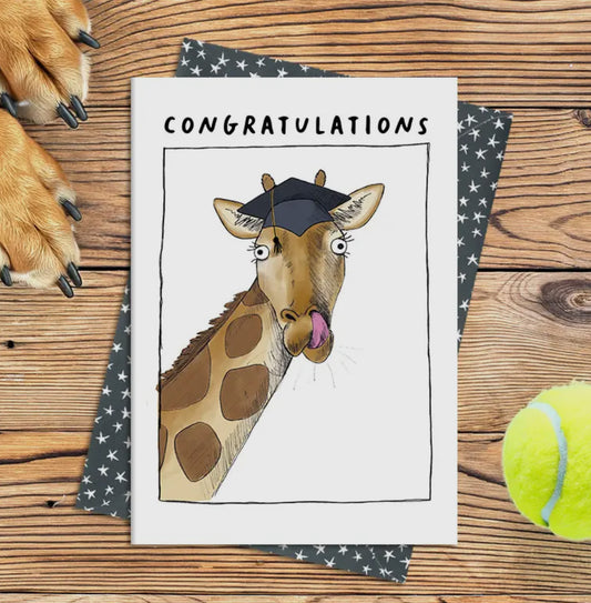 Congratulations Giraffe Card - Exam pass and Graduation