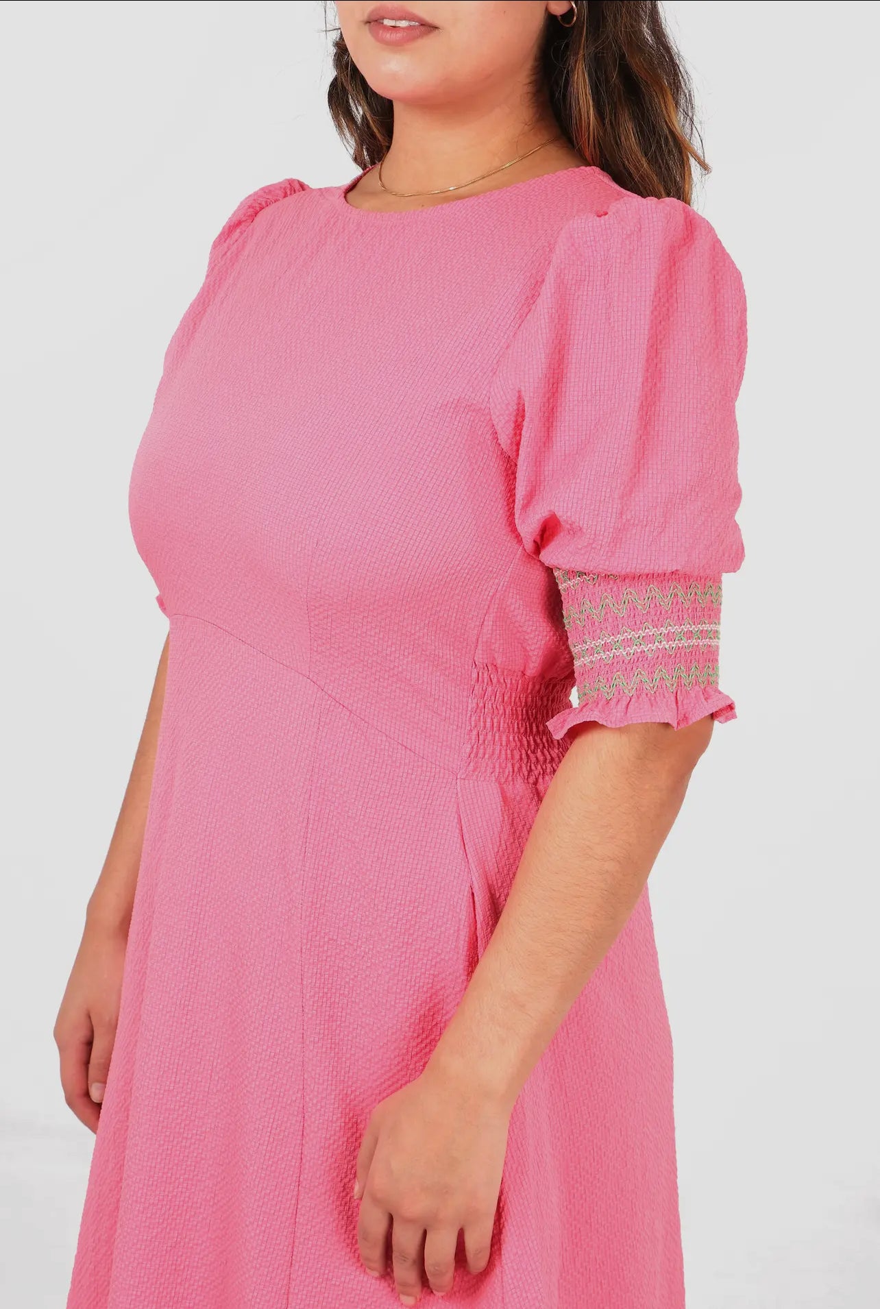 Hazel Pink Midi Tea Dress