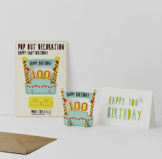 Pop Out Card Happy 100th Birthday