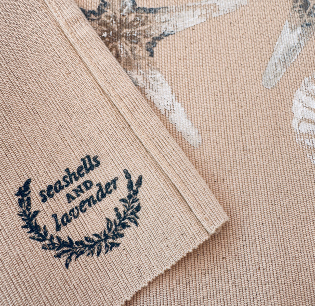 Shoreline HandPrinted Table Runner - 130 x 35cm