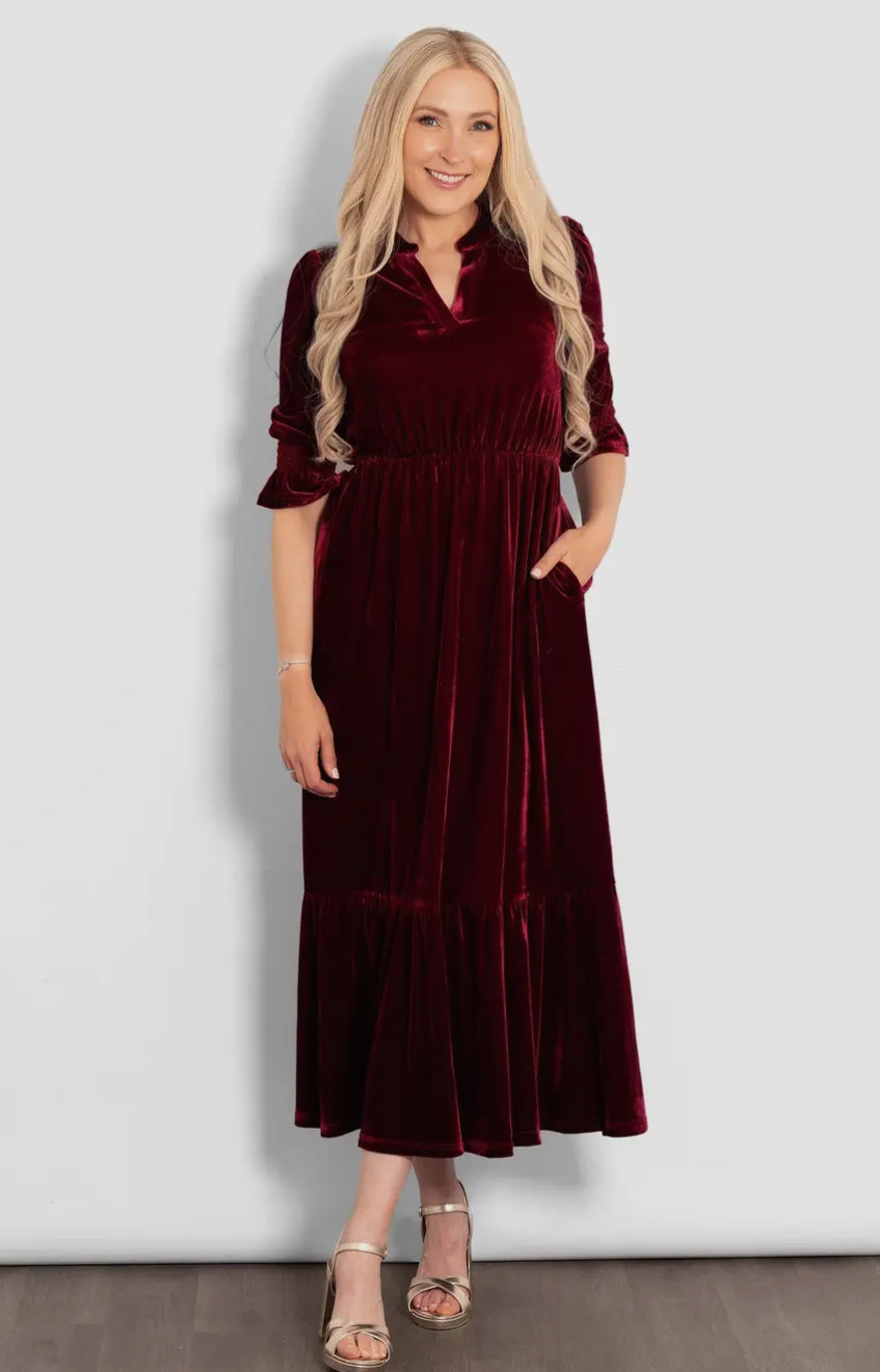 Velvet Midi Dress - Pandora