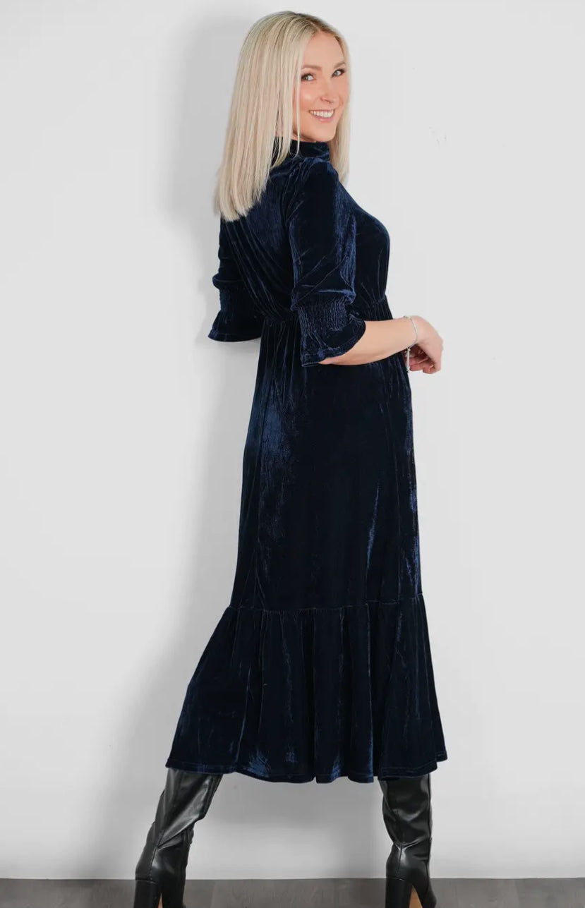 Velvet Midi Dress - Pandora