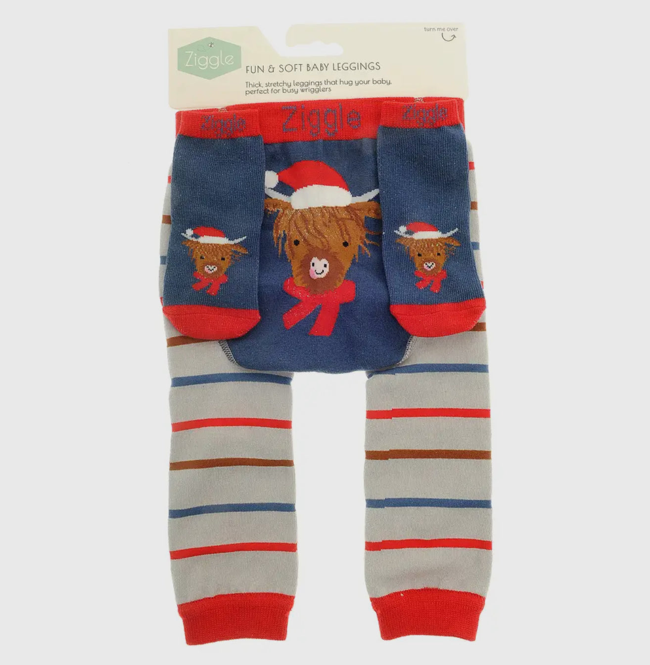Baby Christmas Cow Leggings and Socks