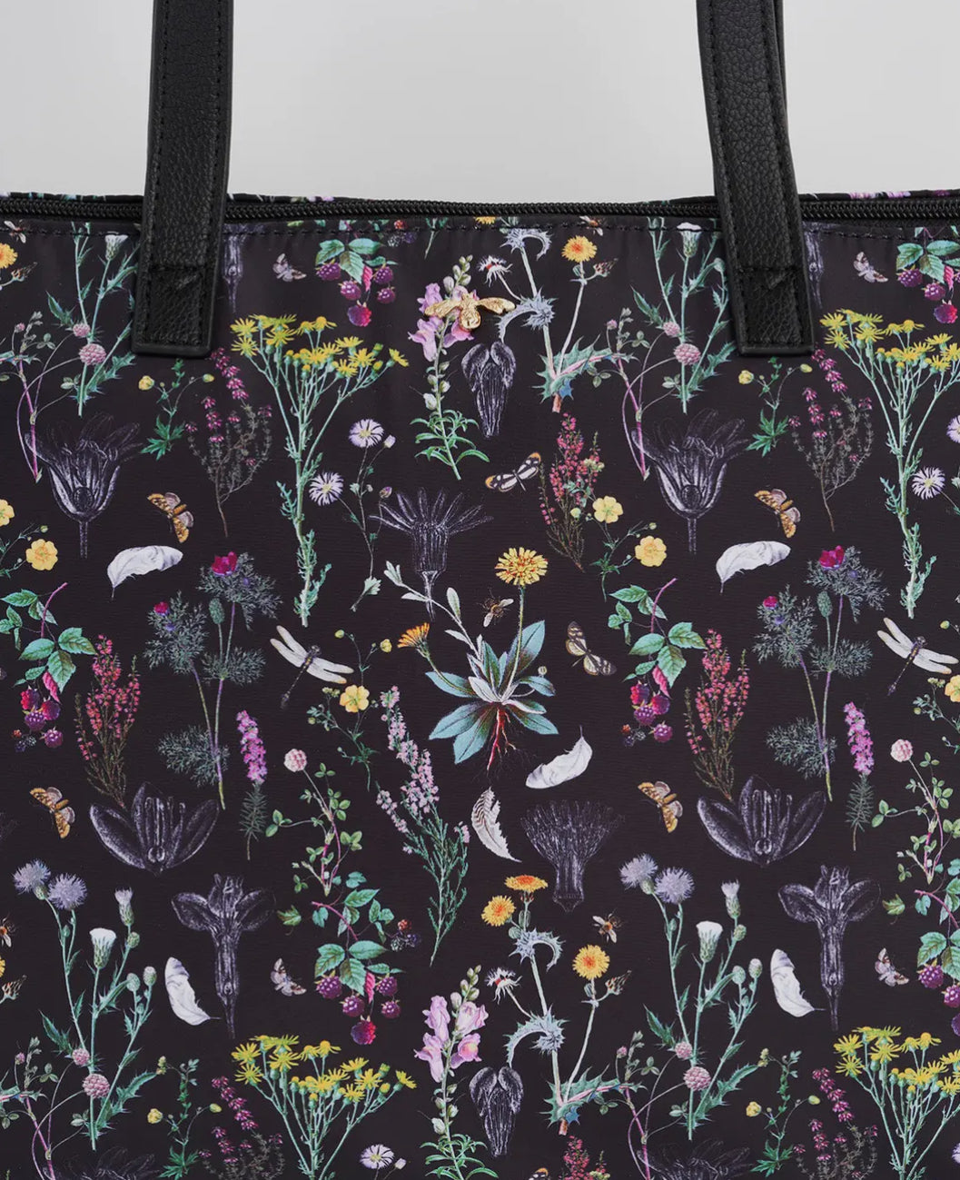 Large Flower Print Tote - Fable England Zip Bag
