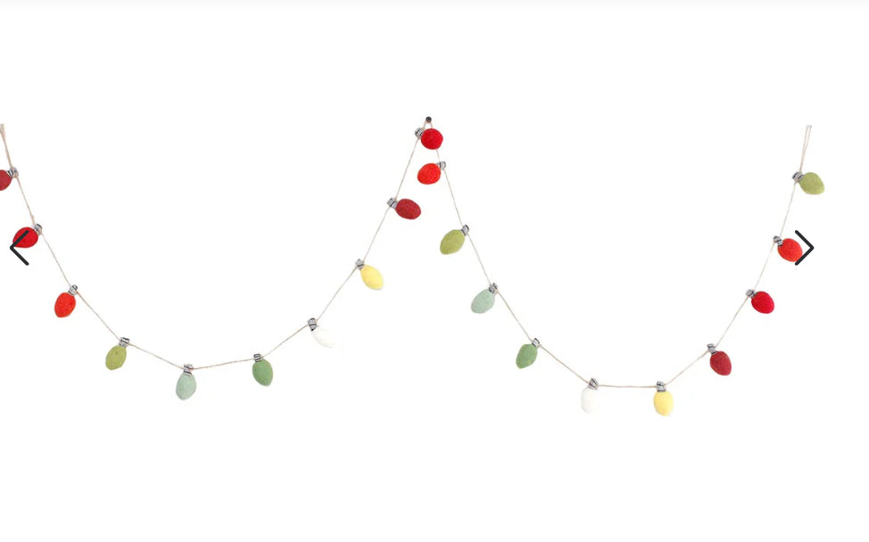 Christmas Light Bulb Garland