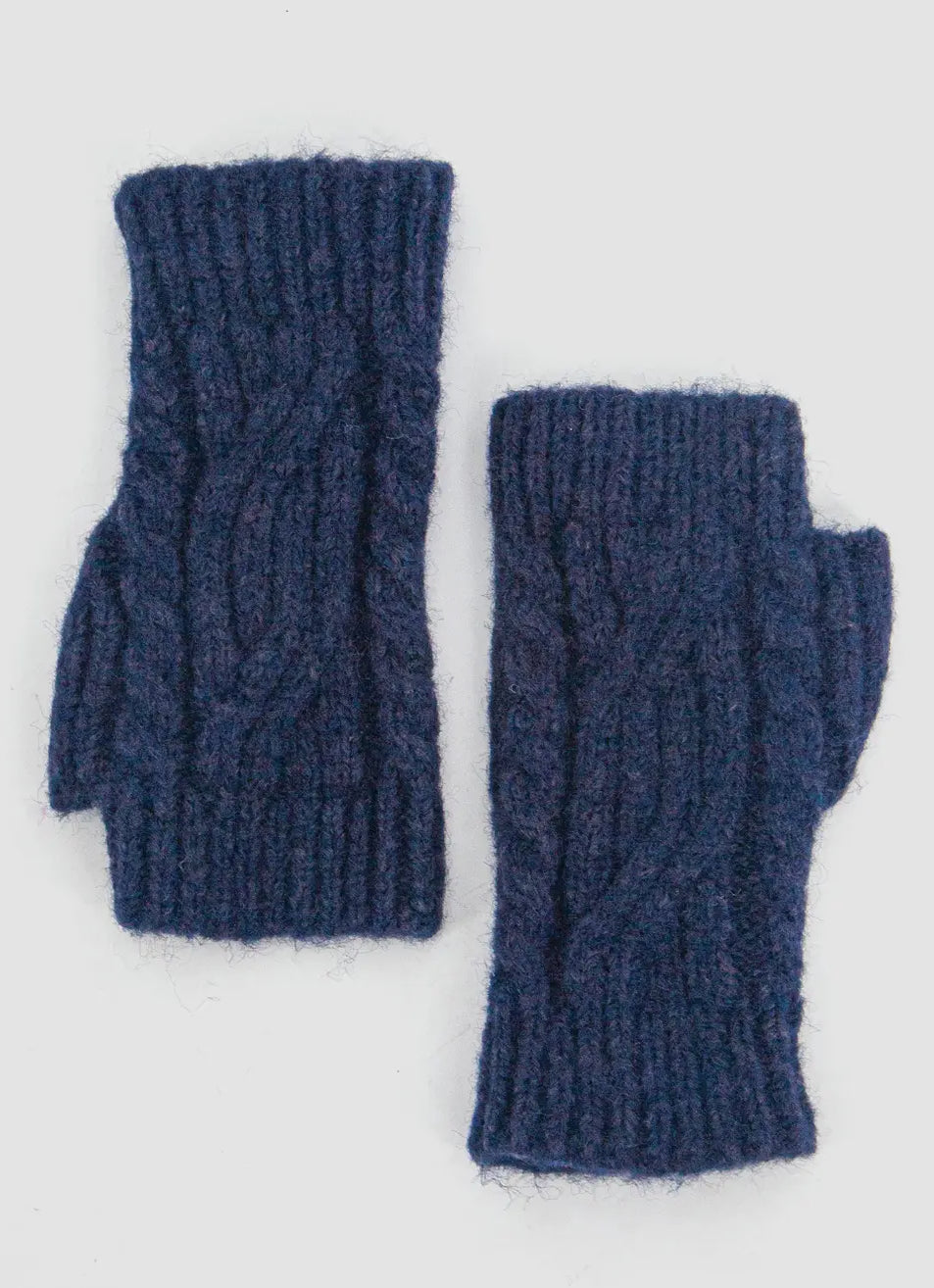 Navy Cable Knit Wrist Warmer