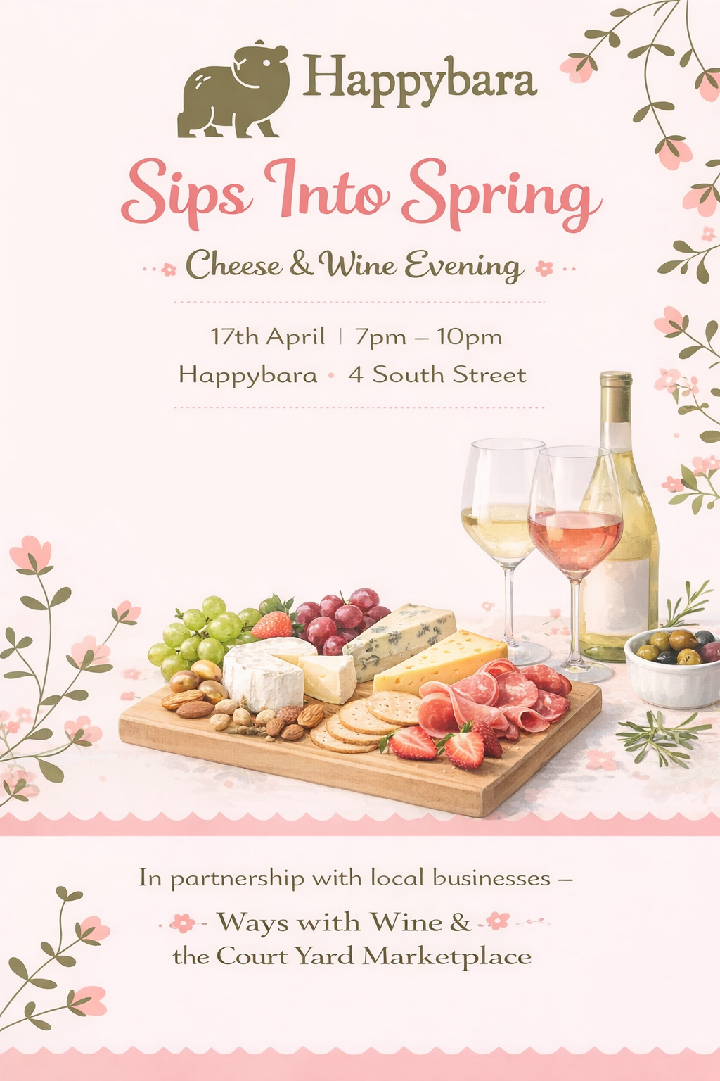 Sip in to Spring - Cheese & Wine Evening