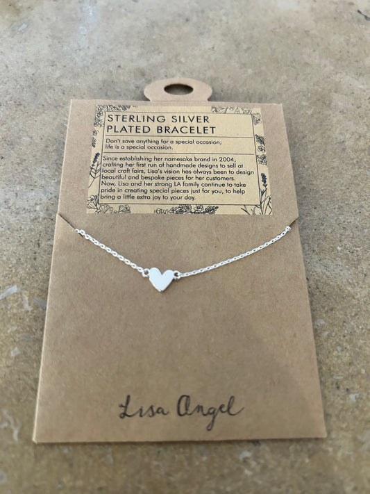 Silver shiny heart bracelet