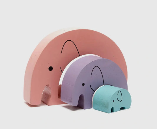 FAIR TRADE WOODEN ELEPHANT STACKER