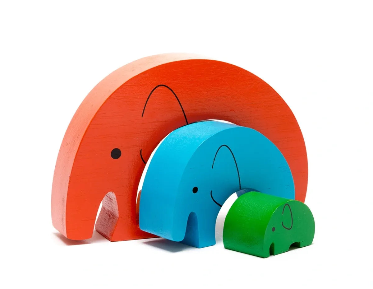 FAIR TRADE WOODEN ELEPHANT STACKER