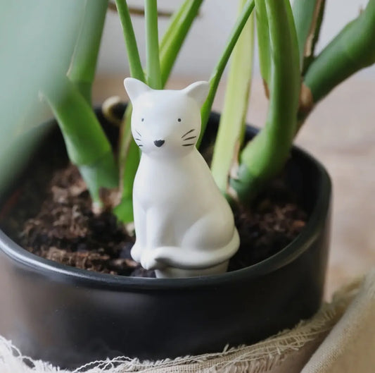 Ceramic Cat Plant Watering Stake
