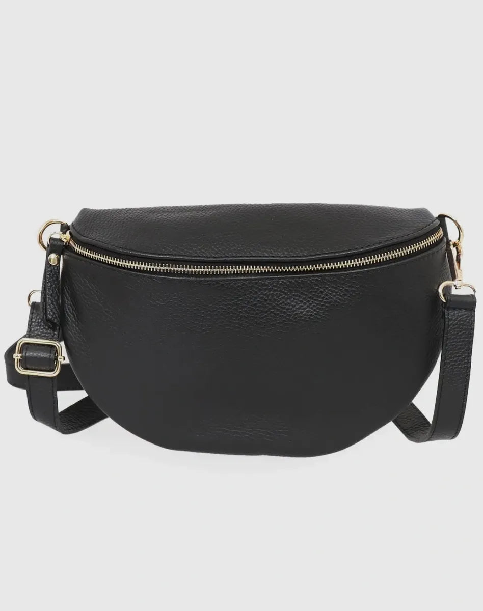 Italian Leather Half Moon Bag