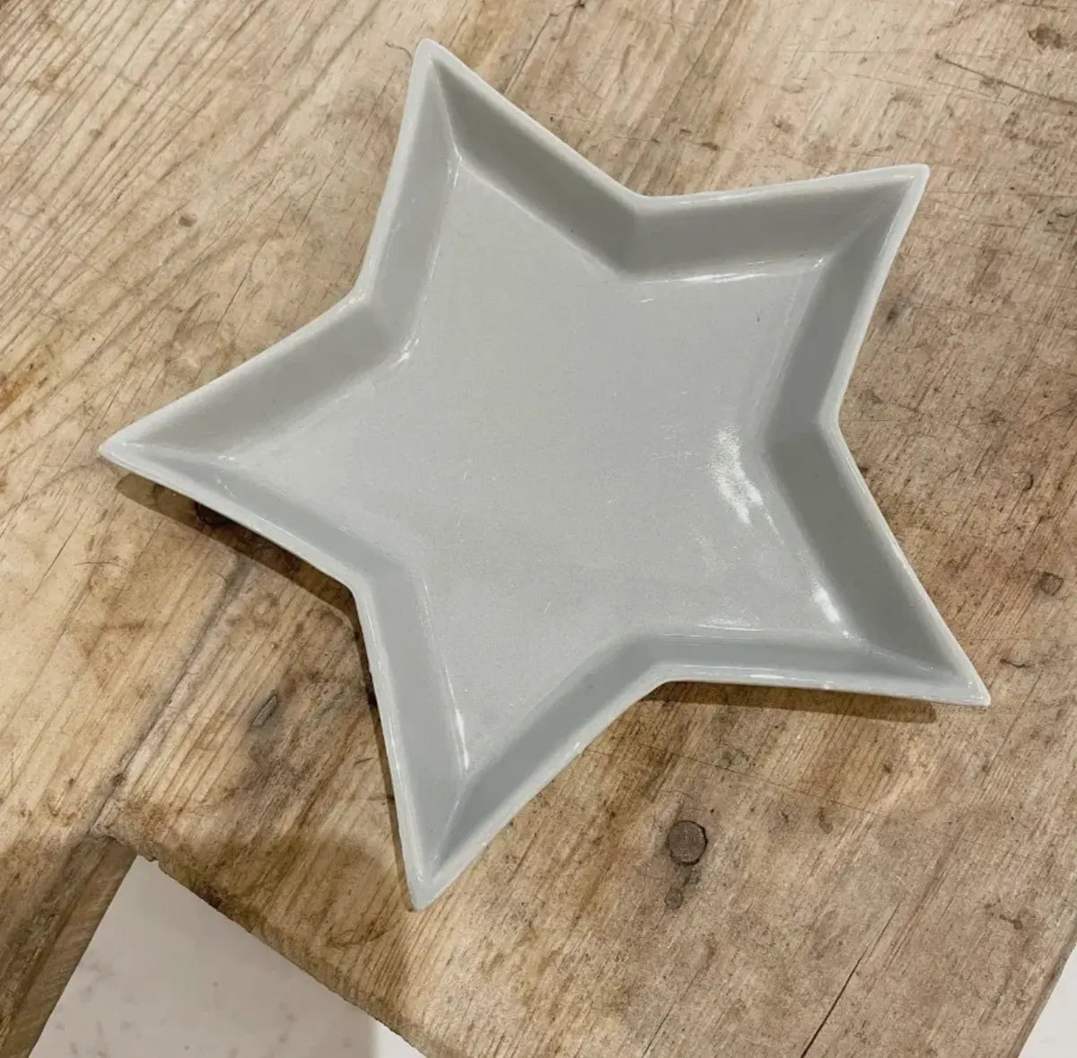 Grey Ceramic Star Trinket Dish