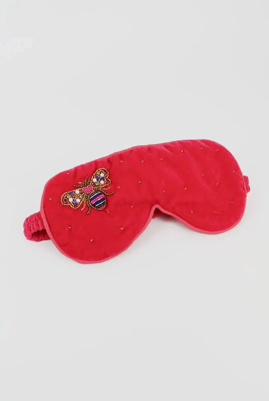 Velvet Bee Eye Mask with Velvet Bag