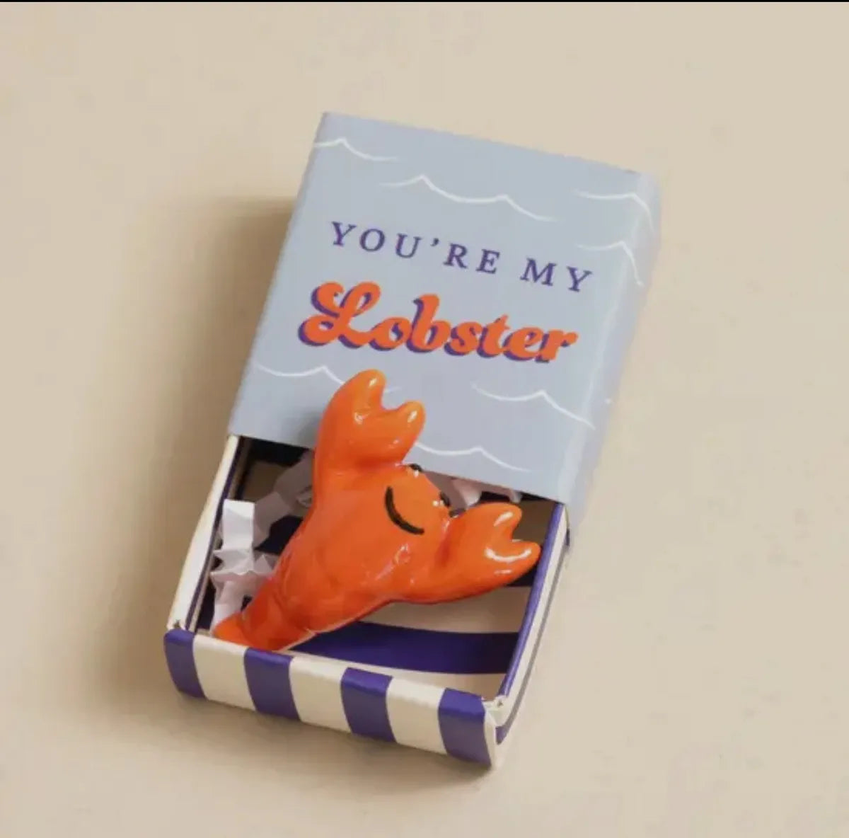 Lobster Sentiment Matchbox Gift