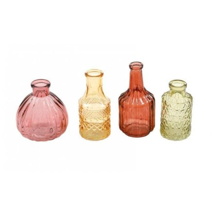 Set of 4 Decorative Bud Vases