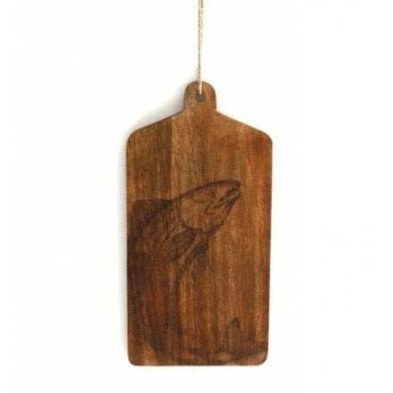 Salmon Engraved Wooden Board - 30cm