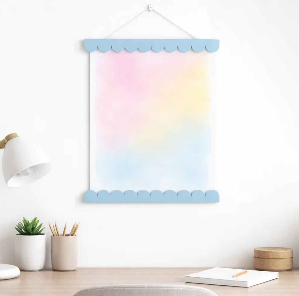 Blue Magnetic Picture Hanger A3 portrait prints