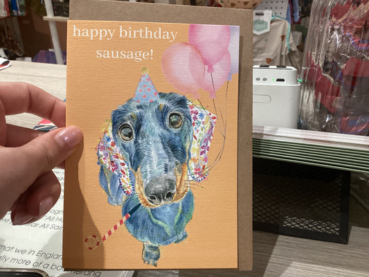 Happy birthday sausage! - Jen Winnett Card