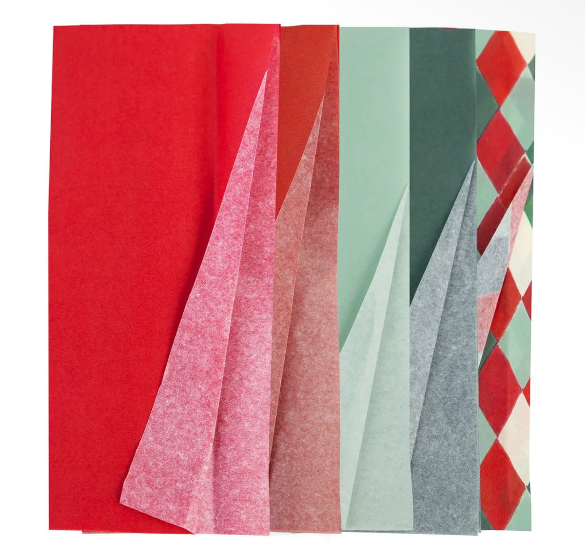 christmas-tissue-paper-red-green-harlequin